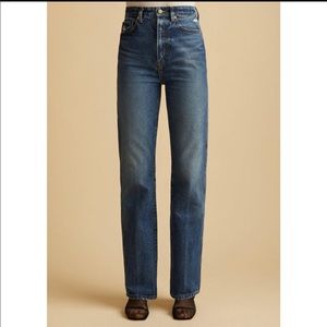 Khaite Danielle High-Rise Straight Leg Jeans, size 29, Lincoln wash